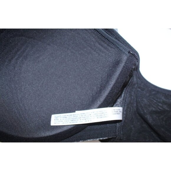VSX Victoria's Secret Sport Bra 38C Black Heather Zipper Front Padded Underwire - Picture 11 of 13